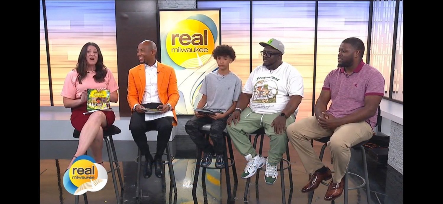 Shawn with guests on the Real Milwaukee television set